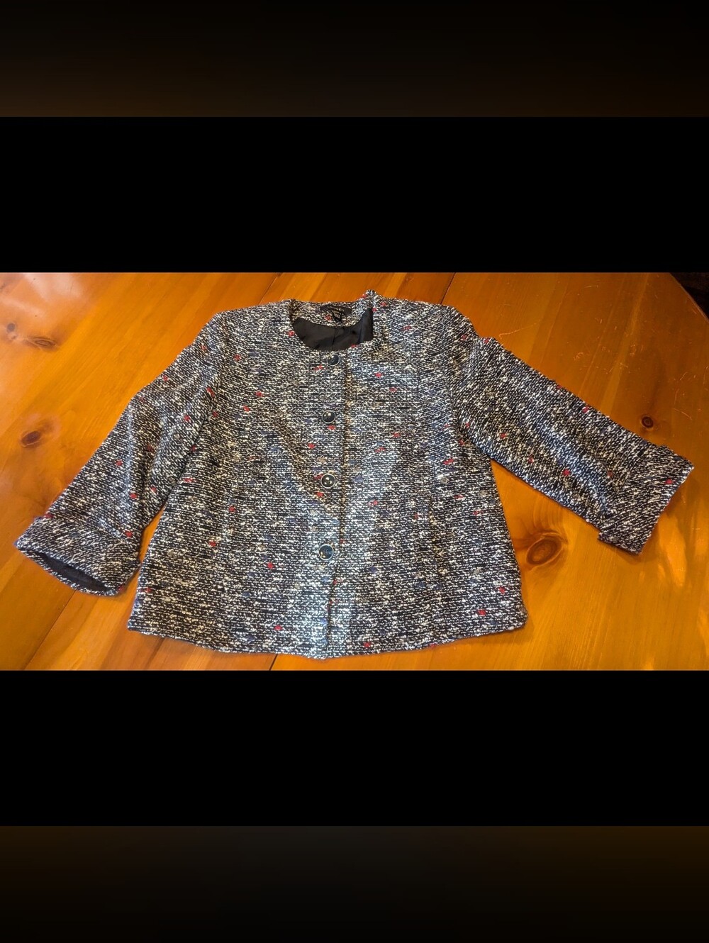 Louben Tweed Cotton/Wool Blend Jacket Blazer 8